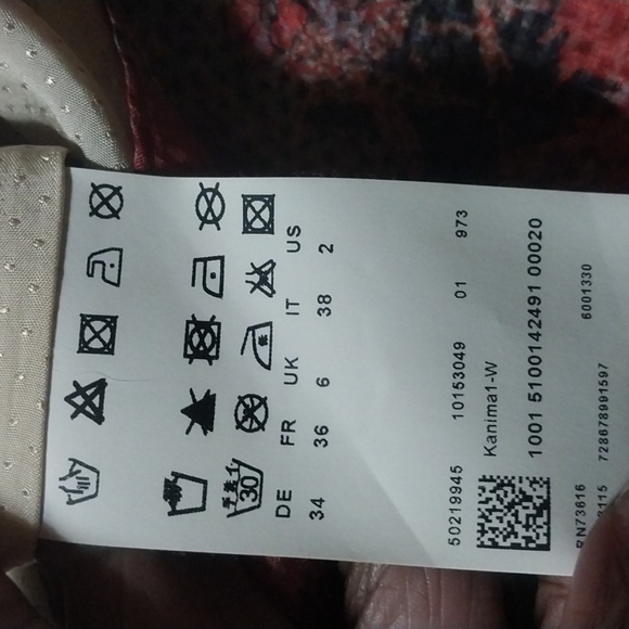 Hugo Boss Orange Floral Sleeveless Key Hole on the Back Silk Mini Dress Size 2 - Picture 8 of 10